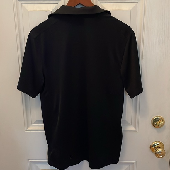 Nike golf dri-fit black three button golf shirt. - Picture 4 of 4